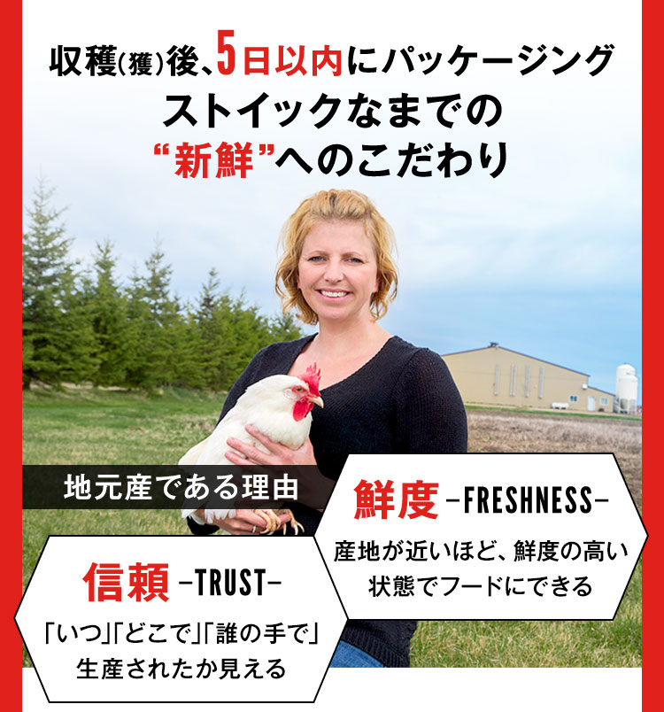 収穫後5日以内にパッケージング ストイックなまでの新鮮へのこだわり